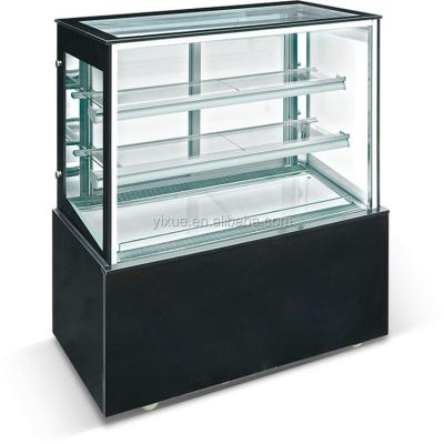 China Right Angle Single-temperature Cake Display Cabinet With Fan Cooling And Marble Body for sale