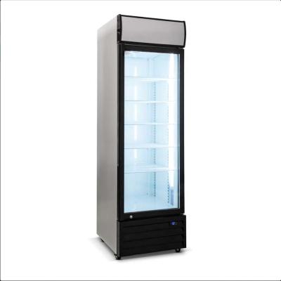 China Single-Temperature Hot Selling Free Standing Glass Door Fridge Beverage Display Cooler for sale