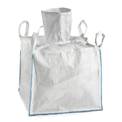 China Jumbo FIBC Bulk Bag Food Grade Flat Bottom 1500kg 1000kg Custom for sale