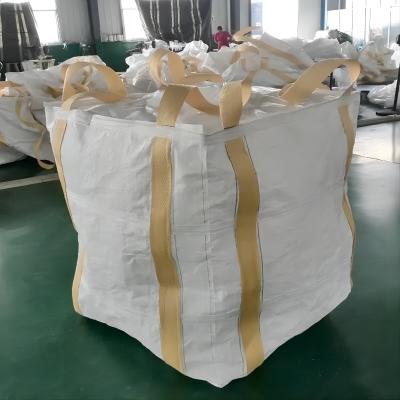 China 1/ 1.5/ 2 Tons Plastic FIBC Jumbo Bag White PP Bulk Bag For Rice / Flour / Sugar for sale