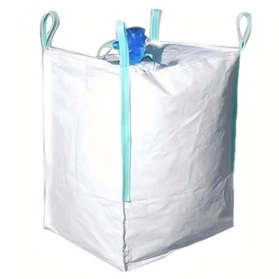 China Hot Sale 1 Ton 1000kg Jumbo Bag Big Bag Super Sack With Flat Bottom Discharge Fibc Bulk Bag for sale