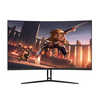 China New Black Non Curved 144hz Desktop Curved Gaming LED Monitor With Backlight 27 Inch Curved Gaming Monitor 144hz for sale