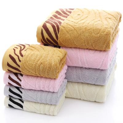 China Child Safe Towel Bamboo Jacquard Three Piece Suit Soft Bath Towel Fiber With Tiger Skin Pattern Wash Cloth Towel for sale