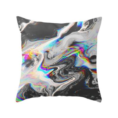 China Custom Made High Quality Black And White Marbled Anti-pull Pillowcase Boho Pillow Covers Home Hotel Office Cushion Covers for sale