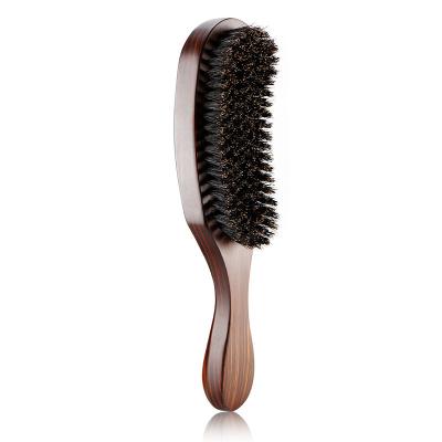 China Boar Bristle Hair Brush Beard Barber Brush Natural Boar Bristle Brush for men for sale