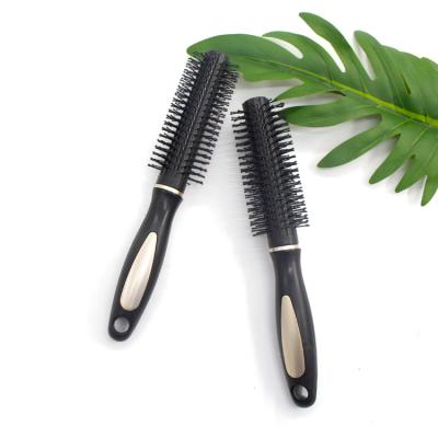 China Custom High quality Wholesale 3pcs Black Plastic Scalp Massage Roll Hair Brush for sale