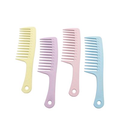 China Hot sale plastic detangler hair combs brush wheat straw hair comb for sale