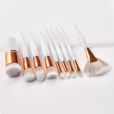 China exquisite makeup brush set for gift 9pcs high quality makeup brushes white custom make up brush for sale