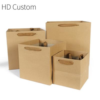 China Recyclable Custom Logo Favor Flower Cake Bag Card Gift Caron With Died Food Donut Box Kraft Paper Bags Withtwisted Handles Carry for sale