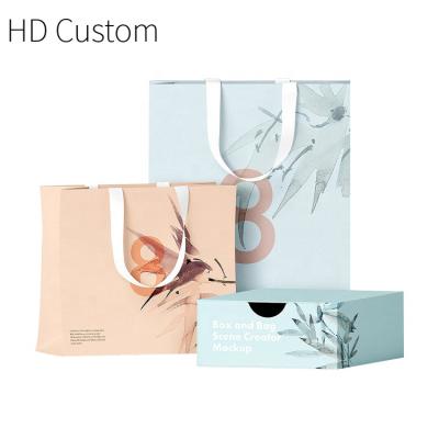 China Recyclable Custom Square Bottom Paper Bags Without Handle Gift With Handles Brown Bag For Cake Topper Shopping Rack Up Ribbon for sale