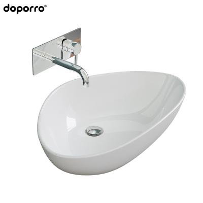 China Durable European Design Sanitary Ware Wash Basin / Bathroom Ceramic Sink for sale