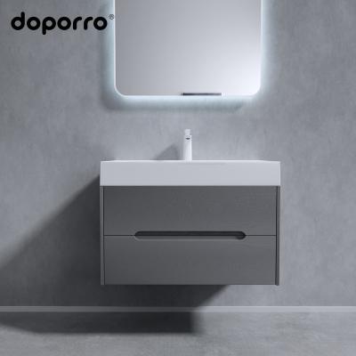 China Modern doporro hot sale led mirror bathroom vanity top wall hung bathroom cabinet for sale