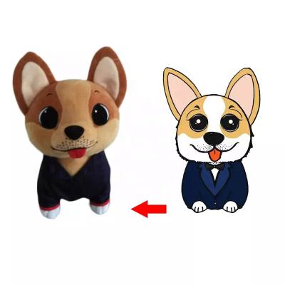 China Custom High Quality Decoration Cartoon Lovely Dog Stuffed Animal Toys,Make Your Own Design Real Stuffed Plush Toys for sale