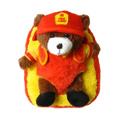 China Decoration Custom design stuffed bear plush bag plush toy stuffed animal backpack for sale