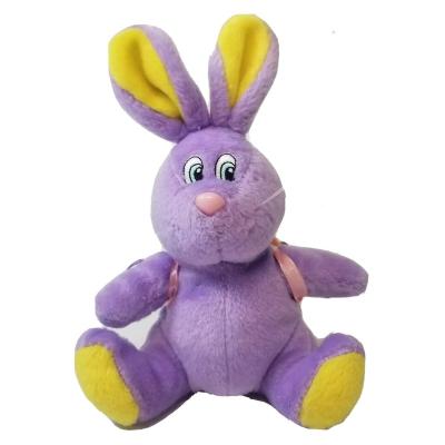 China Custom Purple Decoration Rabbit Kids Plush Backpacks With Stuffed Plush Toy Girls Kids Animal Backpack for sale