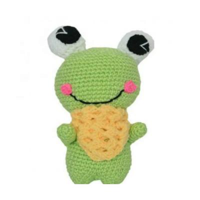 China Promotional Decoration OEM ODM Super Soft Cute Animal Frog Woven Sound Doll Cartoon Toy for sale