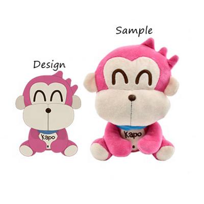 China Decoration OEM ODM Manufacturer Custom Promotion Removable Cute Monkey Plush Toy Art Stuffed Animal for sale