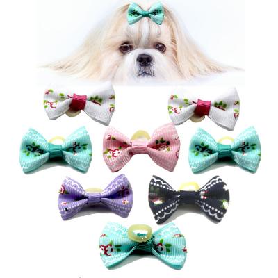 China Viable Popular Luxury Classic Puppy Hair Bows Pet Hair Accessories for sale