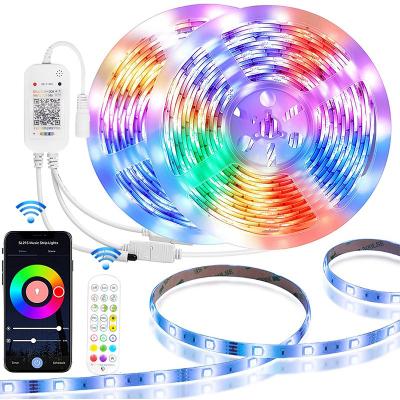 China Digital Color Accessible Dream LED Strip Wifi Landscape Wifi LED Control 12V 24V SMD 5050 Pixel App Control Smart Strip Light for sale