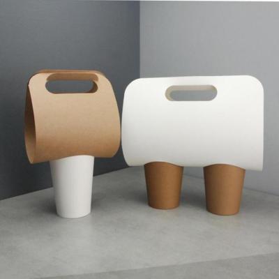 China Factory Price Biodegradable Disposable Custom Paper Holder Carrier For Hot Beverage for sale