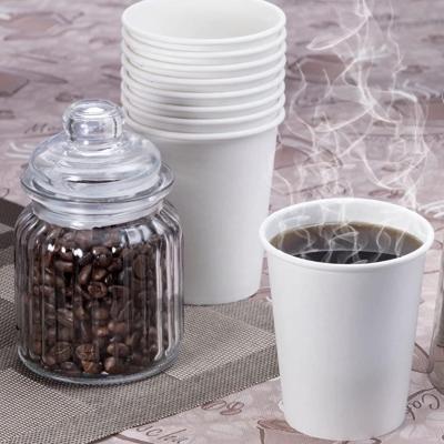 China High Quality Disposable Ready To Ship Bulk White 8oz Coffee Biodegradable Tea Paper Cups for sale