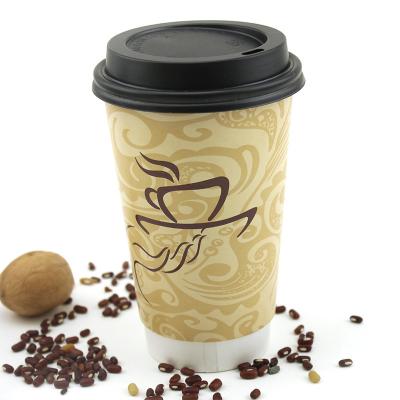 China Customized Disposable Biodegradable Double Layered Coffee Milk Tea Paper Cup Supplier for sale