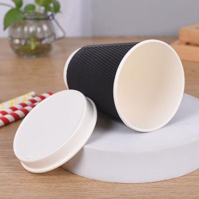 China 2021 Factory Manufacture Various Biodegradable Coffee Tea Water Milk Beverage Lid Corrugated Paper Cup Price China for sale