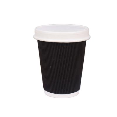 China Best Selling Goods Biodegradable Using Ripple Wall Tea Coffe Corrugated Drinking Paper Cups for sale