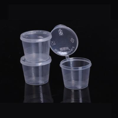 China 1oz Sauce Container Recyclable Plastic Disposable Sauce Condiment Cup With Lids for sale