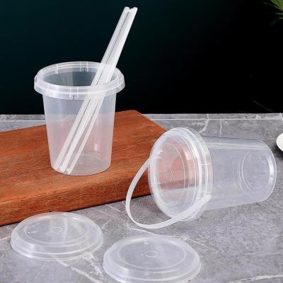 China Design Cup Plastic Lid Disposable Special Widely Used Disposable Milkshake Large Cups for sale