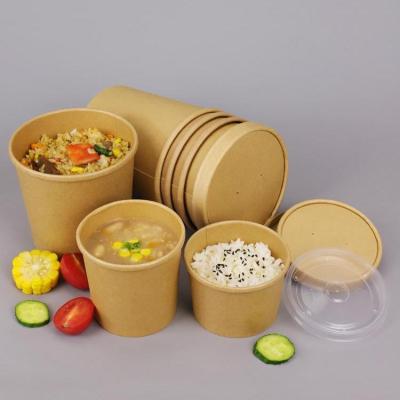 China Disposable Fast Food Disposable Warmer Packing Bowl Paper Packing Container Portable Dessert Lunch Box for sale