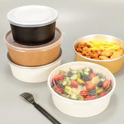 China Disposable Professional Manufacturing Cheap Salad Bowl Paper Boxes Packaging Food Box Takeaway for sale