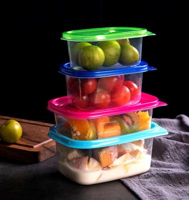 China Luxury Disposable Storage Food Boxes Disposable Plastic Takeout Box Food Storage PP Food Container Multiple Color for sale