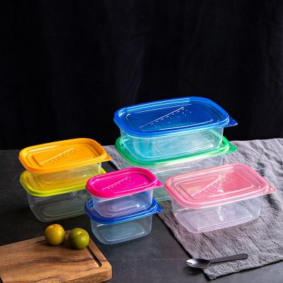 China Luxury Disposable Plastic Takeaway Container Food Storage PP Plastic Food Container With Lid for sale