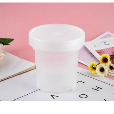 China Hot Sales 500ML Recyclable Packaging Cup PP Frosted Foam Milk Tea Pudding Ice Cream Translucent Disposable Cup With Lid for sale