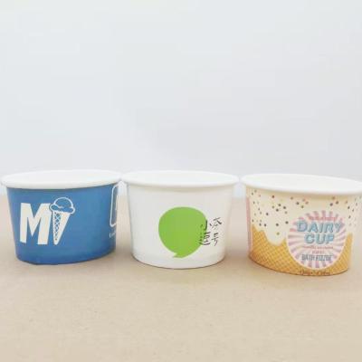 China Factory Price Eco Friendly Biodegradable Disposable Paper Ice Cream Packaging Cups for sale