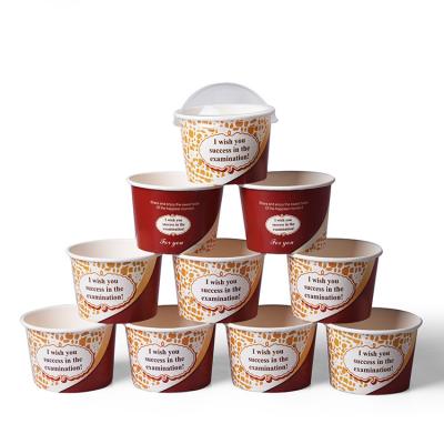 China Hotsale Biodegradable Disposable Ice Cream Container Ice Cream Cup Packaging Tubs With Lid Paper for sale