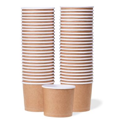 China Economical Biodegradable Custom Design Customized Round Shape Disposable Ice Cream Packaging Paper Cups 12oz With Lid for sale