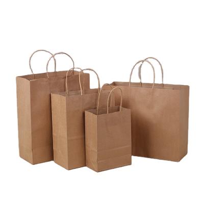 China Recyclable Direct Selling Paper Gift Bag Custom Printing Deli Kraft Paper Food Bag In Stock for sale