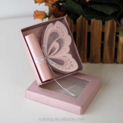 China China Crystal Butterfly Shape Wedding Invitations With BoxI Wedding Card for sale