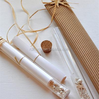 China Beautiful and creative Europe beach themed bottle wedding invitation in a glass tube for wedding for sale