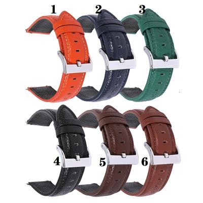 China Wholesale Calfskin In Orange Watch Band Calfskin Replacement Custom Made Quick Release Current for sale