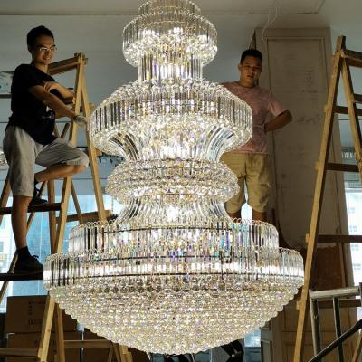 China Rotating Modern Moden Hotel Duplex Villa Chandelier traditional crystal chandelier e14 for villa for sale