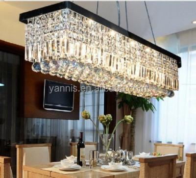 China Residential Contemporary Chandelier Crystal Rectangle Chandelier Lighting Lamp for sale