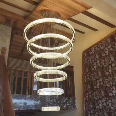 China 3 Meter Large Light Lamp Contemporary Modern Led Crystal Minimalist Chandelier for sale