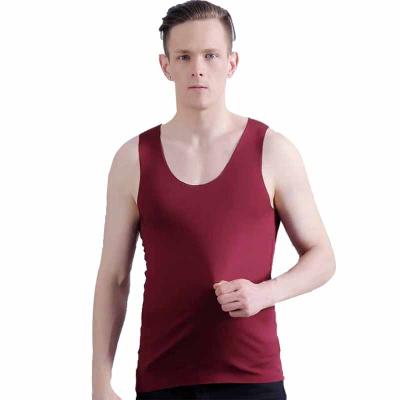 China Plain QUICK DRY Ice Silk Seamless Fit Gym Sports Summer Stretch Mens Plus Size Tank Tops for sale