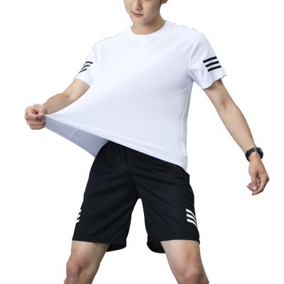 China 90%Polyester 10%Spandex Mens Fashion Quality Running Loose Sportswear Two Piece Suit for sale