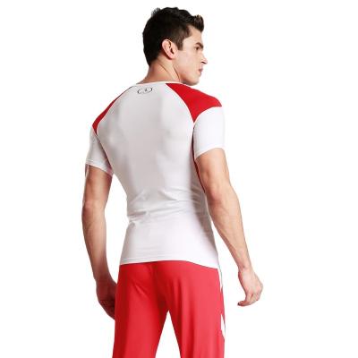 China Breathable Men Sport Short Top Sports Fitness Breathable Quick Drying Tight Suit for sale