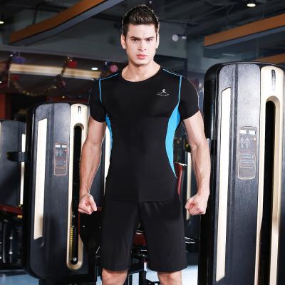 China Men Sports Breathable Tight Short Sleeve Casual Comfortable Fitness Suit for sale