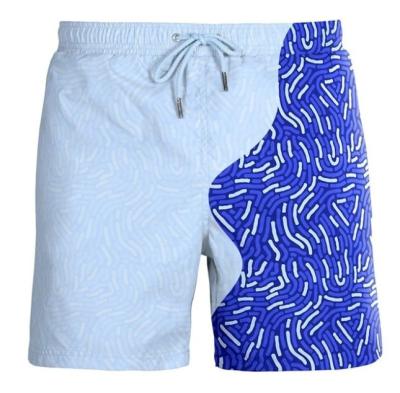 China Summer Breathable Color Changing Trunks Quick Dry Teams Custom Made Swim Trunks Beach Wear Shorts For Men Temperature Swimming Shorts for sale